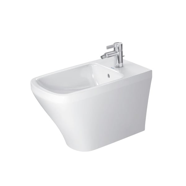 Bidet Floor Stand. 24" Durastyle w/Overflow+FucetDk, 1 Hole Wh